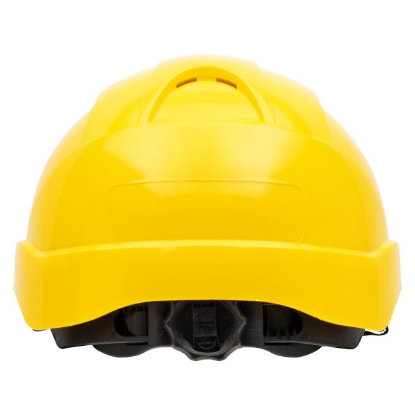 Nitras Head Protect 9500 Schutzhelm mit Größenregulierung und Kinnriemen, gelb